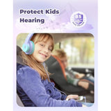 iClever HS19S Kids Headphones, 85dBA Safe Volume Limiter - Over Ear Stereo Headphones for Kids Boys Girls, Foldable 3.5mm Jack Wired Headphone for iPad/Tablet/School/Travel