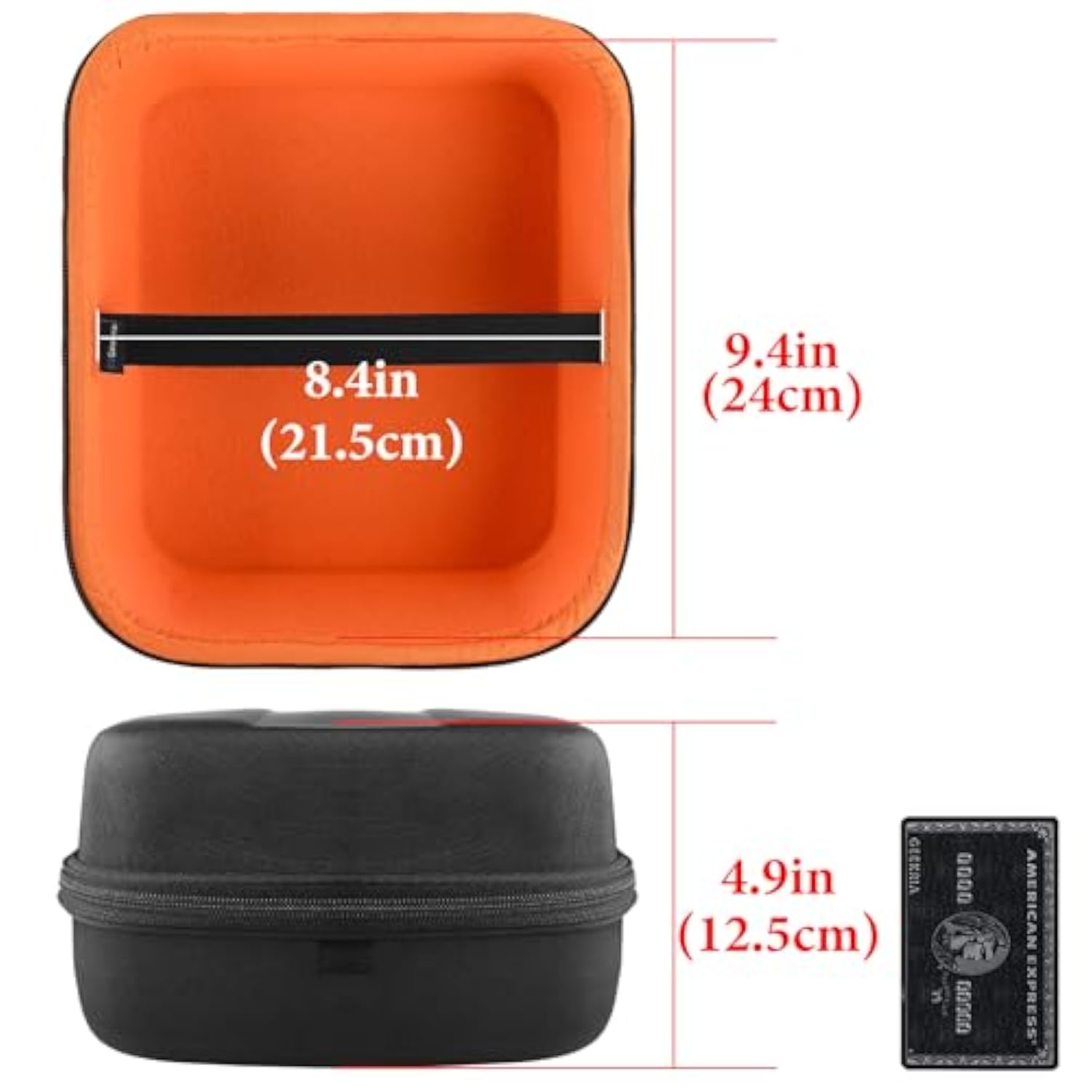 Geekria Shield Case for Large Sized Over-Ear Headphones, Replacement Hard Shell Travel Carrying Bag with Cable Storage, Compatible with Sony, Beyerdynamic, Philips, Denon, Headsets (Black)