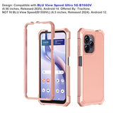 for BLU View Speed Ultra B1660V Case with Screen Protector, Speed Ultra Dual Layer Phone Case, Shockproof Corners TPU Bumper, Slim Silicone, Rugged