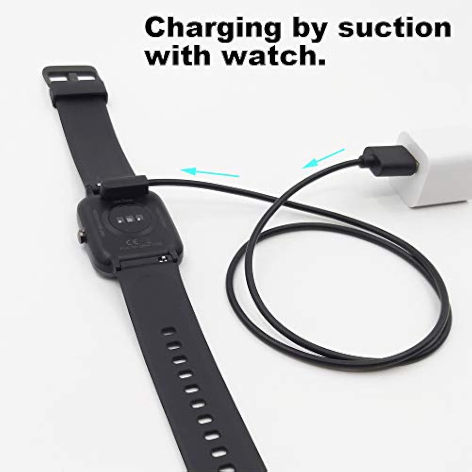 Smart Watch Charger Cables Compatible With Hvlgmrc Masvvpi P66 1.96 Inches Rugged Smart Watch, 2-Pack