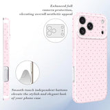 Cute Polka Dot Slim Shockproof Case for iPhone 17 Pro, Pink