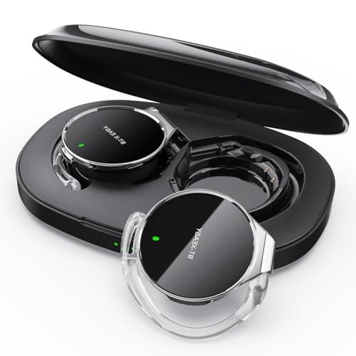 Open Ear Headphones Bluetooth 5.4, Sport On Ear Headphones Wireless, Water-Drop Shaped Noise Cancelling Clip On Headset Bluetooth With Long Battery Life, Comfort Fit 4 Microphones Earphones