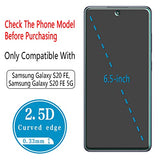 (2 Pack Designed for  Galaxy S20 FE, Galaxy S20 FE 5G, Galaxy S20 FE 5G UW Tempered Glass Screen Protector, 9H Hardness, Support Fingerprint