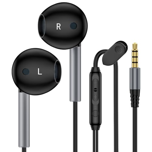 Wired Earbuds Headphones Earphones For Samsung A15 A14 A13 A25 A23 S10 S9 S8 Iphone 6 5, Wired Earbuds With Microphone 3.5Mm Aux Jack Gaming Ear Buds For Ipad Laptop Computer Android School Switch Mp3
