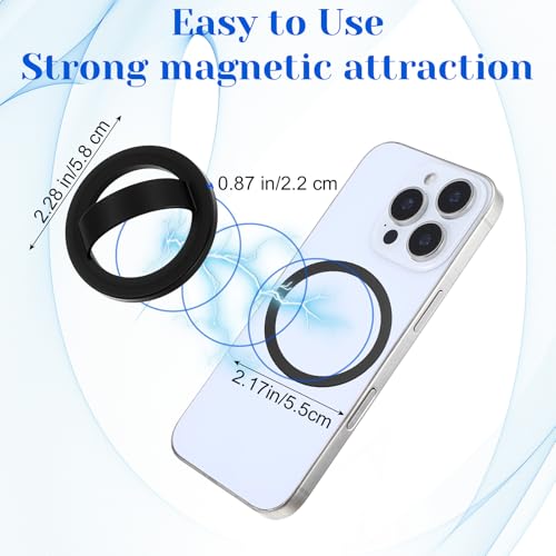 Magnetic Silicone Ring Grip Phone Holder Rotating Finger Loop Ring Grips Holder Soft Portable Magnetic Phones Loops Removable Silicone Loop Grip
