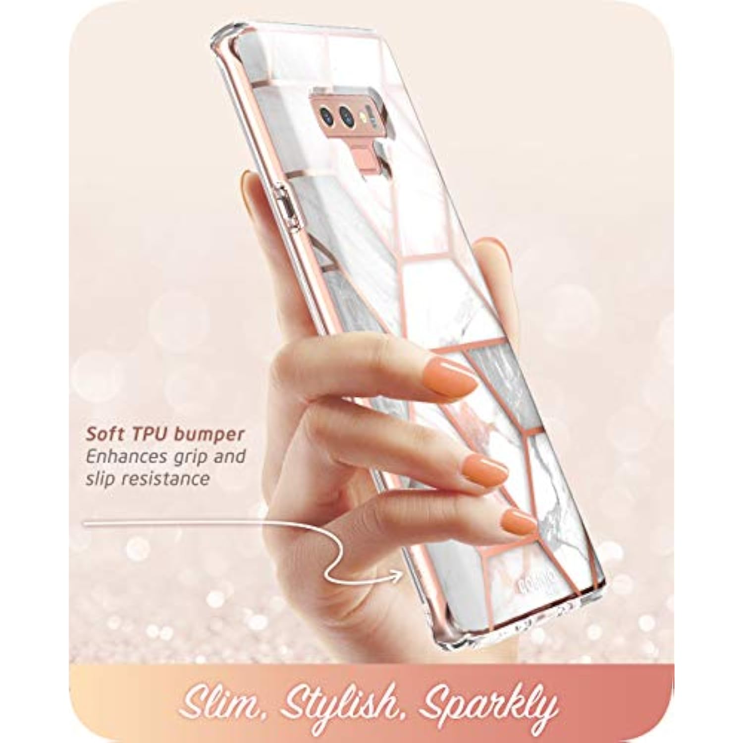 i-Blason Cosmo Full-Body Bumper Protective Case for Galaxy Note 9 2018 Release, Marble