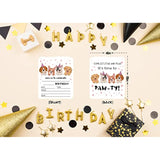 Pet Birthday Party Invitations - Birthday Fill-In Invites For Boys Or Girls, Puppy Dogs Theme Party Supplies Decorations For Kids, Teens & Adults(20 Count With Envelopes) - A11