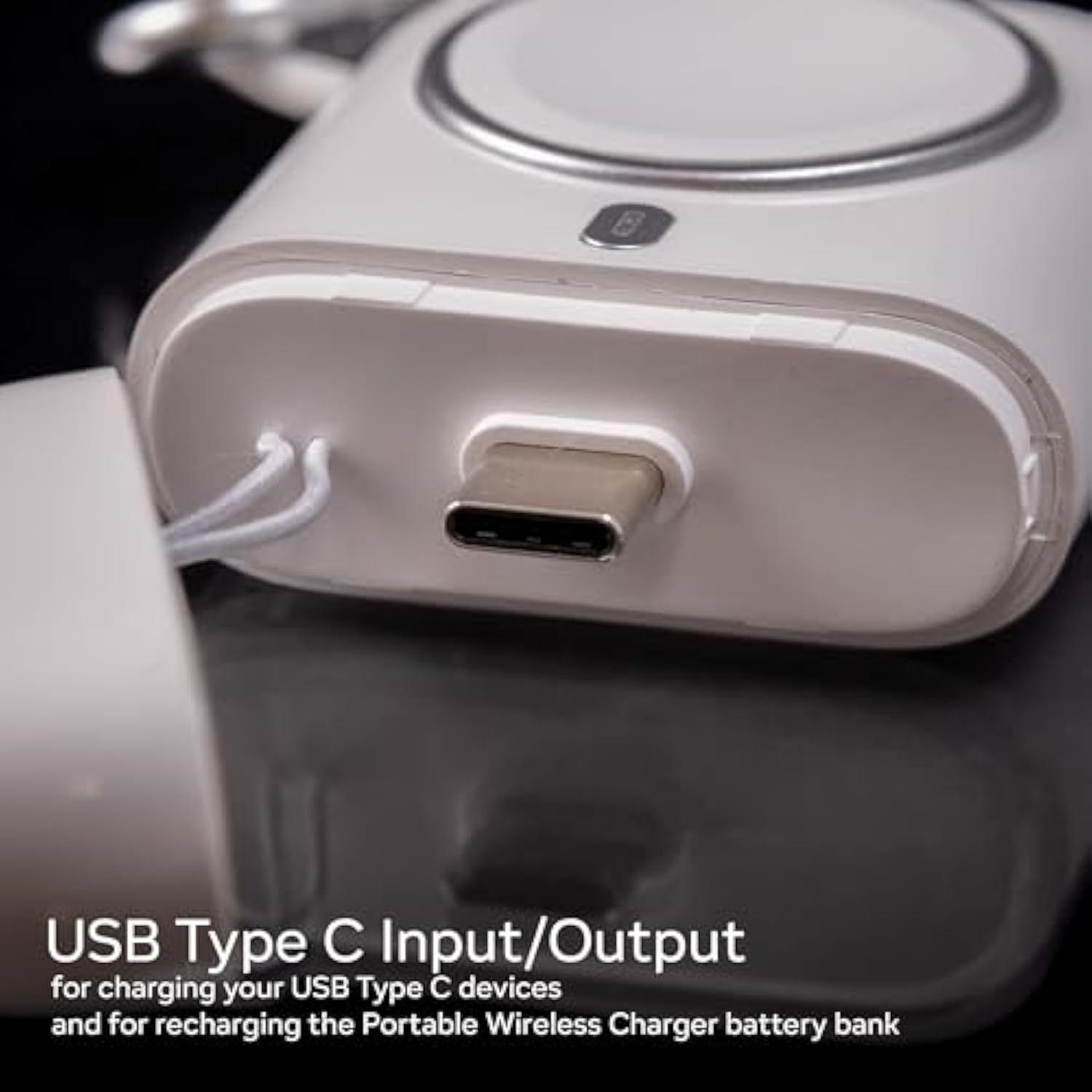 Portable Keychain Magnetic Charger For Apple Watch, 2580Mah Power Bank, 3-In-1 Fast Charging With Lightning, Usb-C, And Magnetic Charger For Iphone, Android, Earbuds, Iwatch, And More