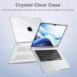 MOSISO Compatible with MacBook Air 15 inch Case 2025 2024 2023 M4 A3241 M3 A3114 M2 A2941 with Liquid Retina Display Touch ID, Plastic Hard Shell&Keyboard Cover&Screen Film&Type C, Crystal Clear