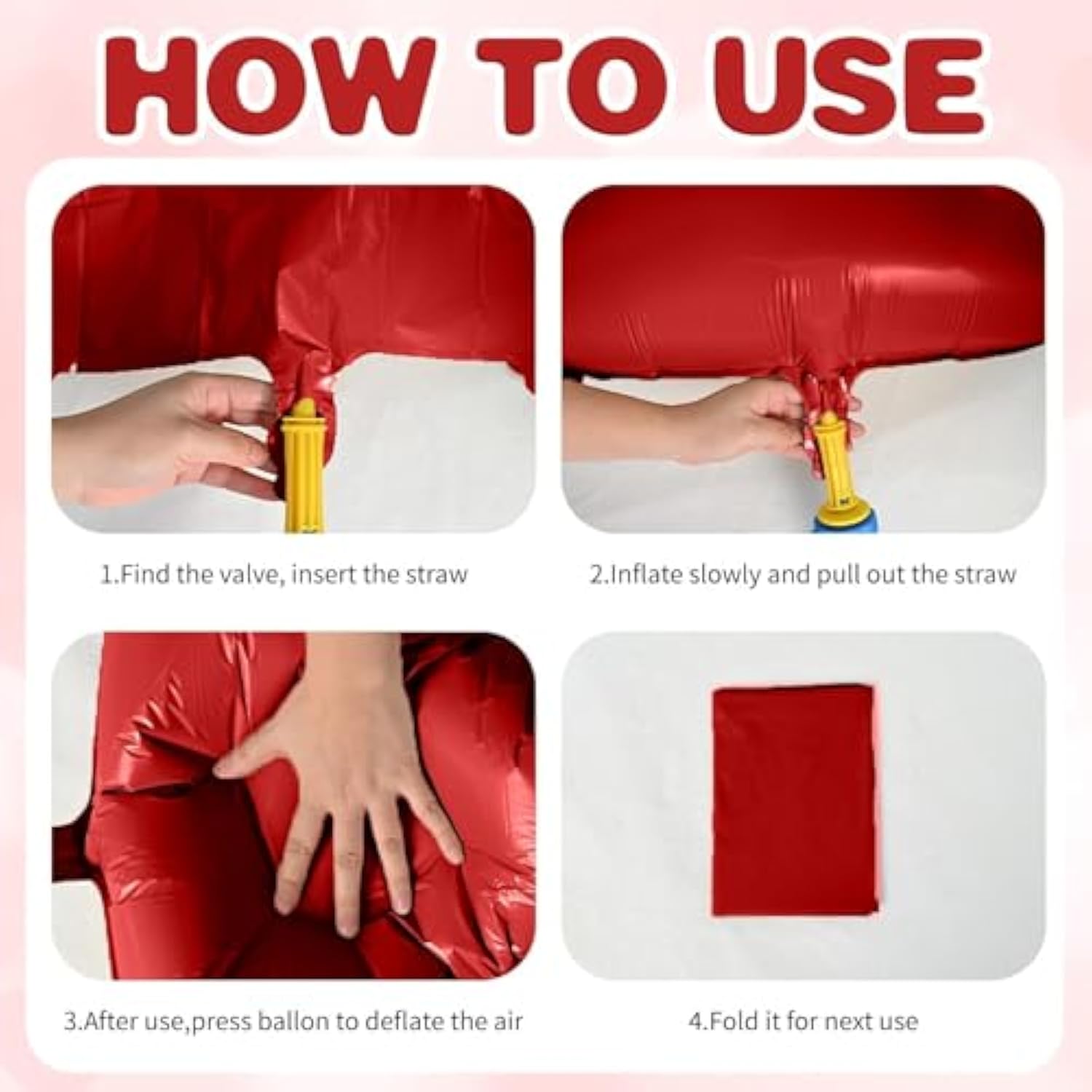 12 Pcs Heart Balloons, 18 Inch Red Heart Shaped Balloons, Big Foil Helium Balloon, Love Foil Balloon For Wedding Baby Shower Anniversary Backdrop Valentine Party Decorations