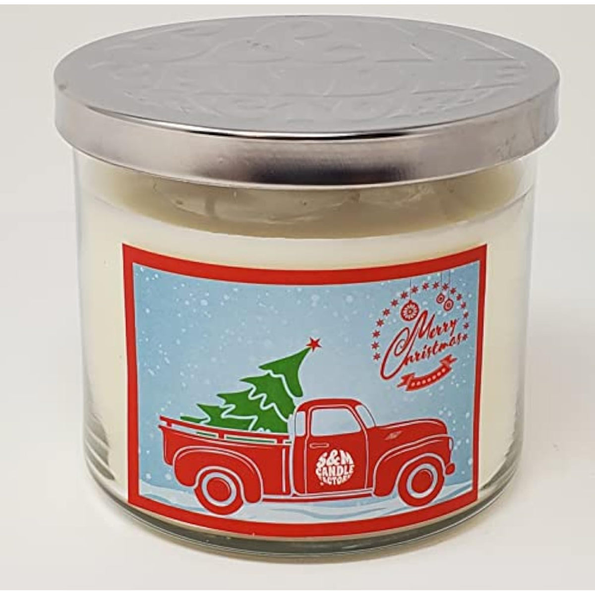 Spiced Cranberry 3 Wick Candle ~ Merry Christmas Candle ~ Retro Christmas Tree Candle ~ Winter Scented Candle ~ All Natural Premium Soy Wax ~ Highly Scented