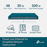 Omada Sg3452Xp | 48 Port Gigabit L2+ Managed Poe Switch | 48 Poe+ Port @500W, 4 X 10G Sfp+ Slots | Poe Recovery | Support Omada Sdn | Ipv6 & Static Routing