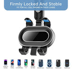 Rearview Mirror Phone Holder For Car,360°Rotatable And Retractable Multifunctional Rear View Mirror Phone Holder,Four Corners Fixed Anti-Shake Design,For All Mobile Phones And All Car