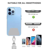 2-Pack Crossbody Nylon Phone Lanyard Universal for All Smartphones Black Grey