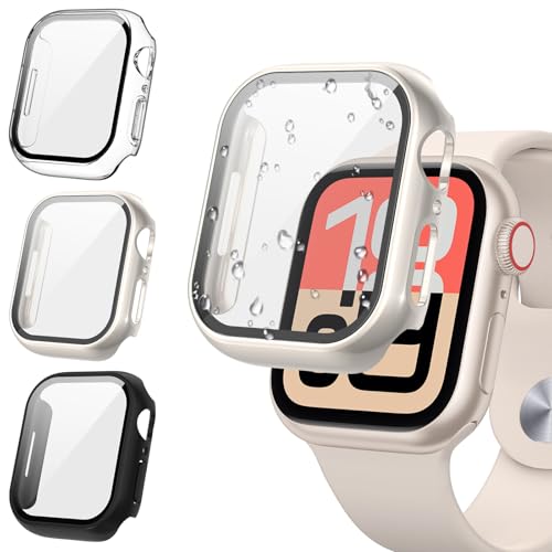 [3Pcs For Apple Watch Screen Protector Case 40Mm Se 3/Se 2Rd Generation/Se/Series 6/5/4 Accessories, Iwatch Protective Face Cover For Women Men, Bumper Tempered Glass For Iphone Watch 40 Mm