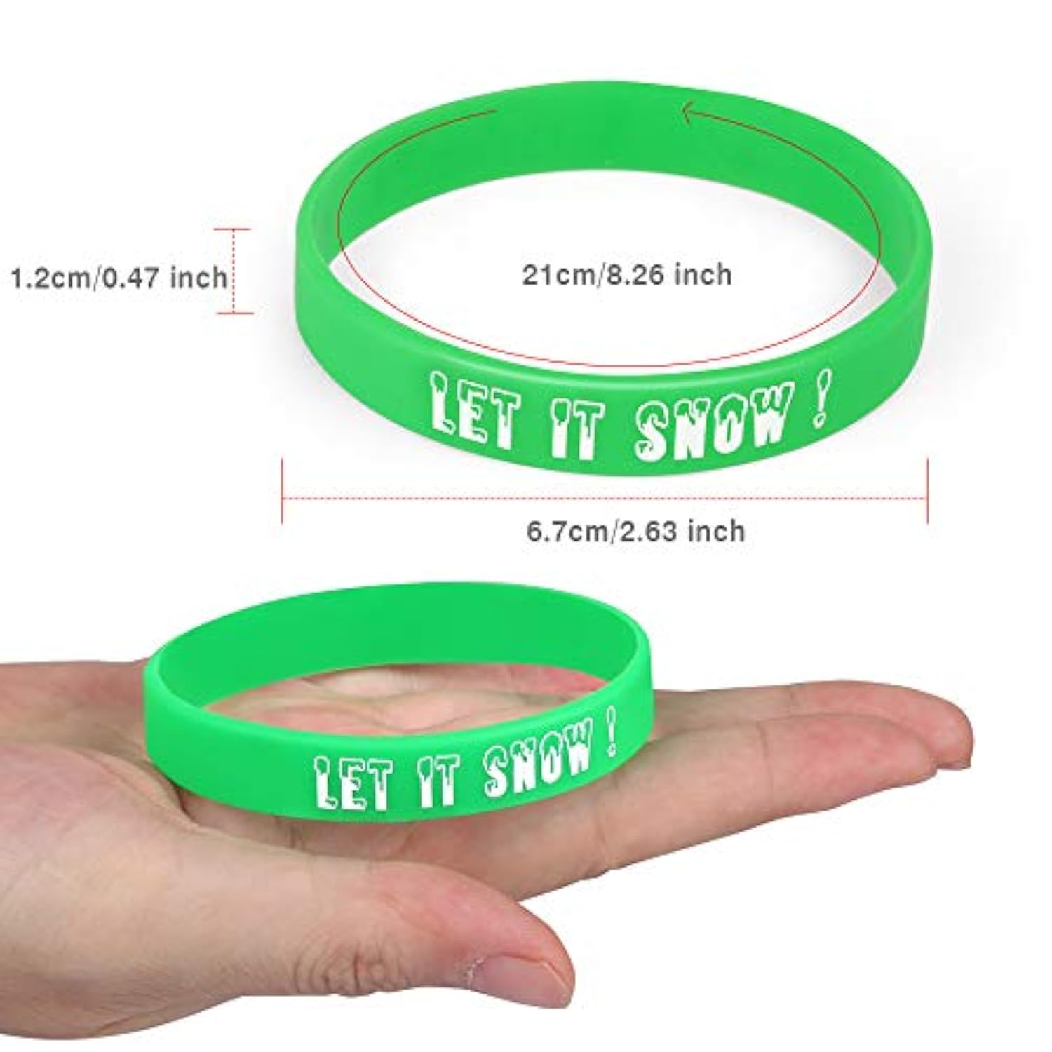40-Pack Christmas Silicone Bracelets for Kids and Adults Party Favors