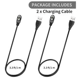 Magnetic Charging Cable for Bone Conduction Headphones, 2-Pack 3.3ft/1m USB Charger Cord Compatible with Shokz OpenRun Pro Mini/Aeropex AS800,