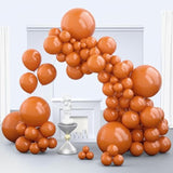 150Pcs Burnt Orange Balloon Arch Kit Different Sizes for Thanksgiving Halloween Fall