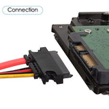 22Pin Sata Power Extension Cable, 2Pack Sata 22Pin (7+15) Male To Female Data