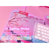 Pink Rgb Gaming Mouse Pad 31.5X12 Inch Pc Xl Large Extended Glowing Led Light Up Desk Pad Non-Slip Rubber Base Computer Mouse Pad Cute Mousepad Mat 31.5X12 Inch Sakura