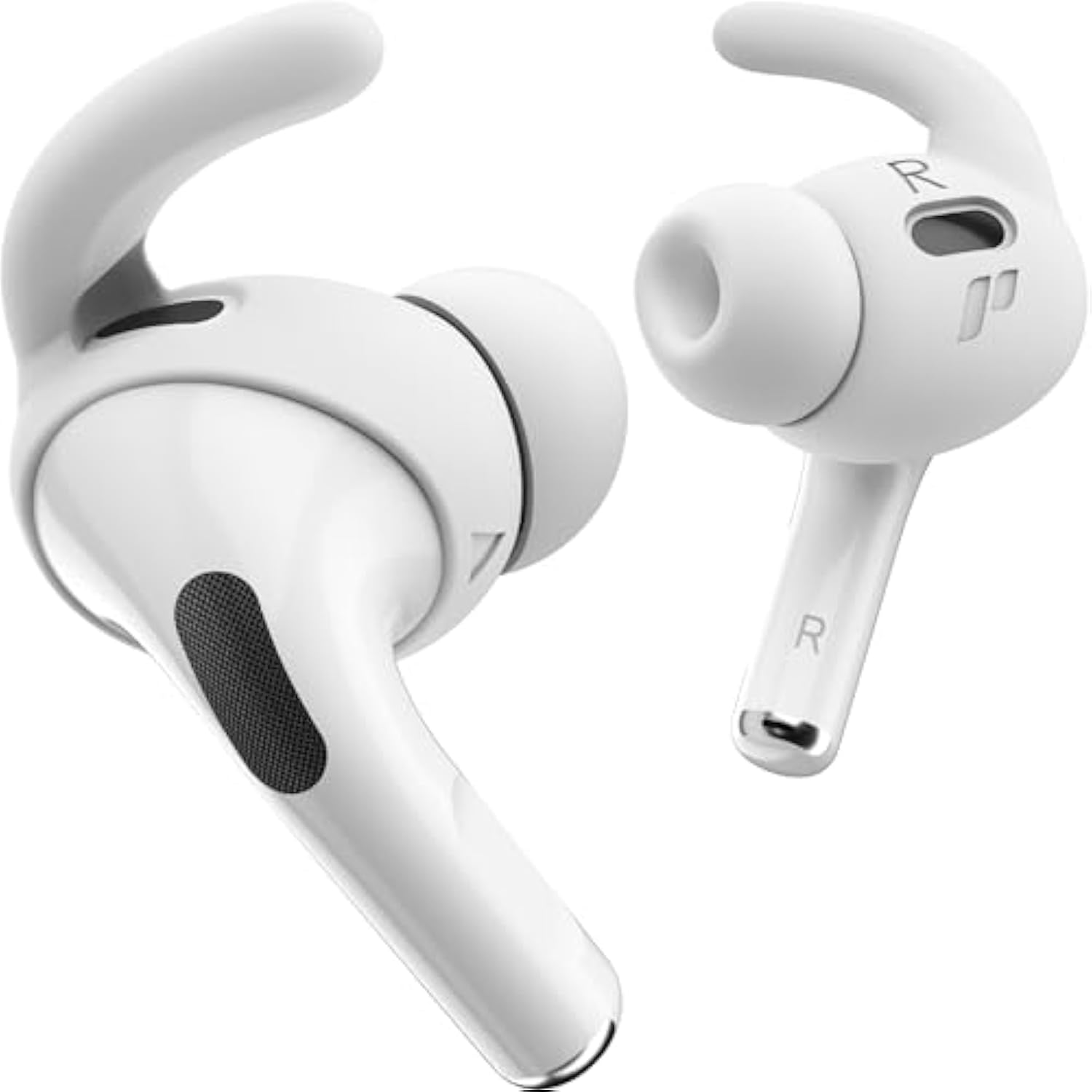 4 Pairs For Airpods Pro 2 Ear Hooks Covers [Added Storage Pouch] Accessories Compatible With Apple Airpods Pro Generation 2 (White)