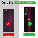 For T-Mobile Revvl V Plus 5G Case With Hd Screen Protector With Slide Camera Cover, 360° Rotation Ring Kickstand [Military Grade] Protective Case For T-Mobile Revvl V Plus 5G,Black