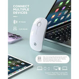 Bluetooth Wireless Mouse - (Bt5.1+Usb) Slim Dual Mode Computer Mice With Quiet