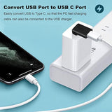 90 Degree Usb To Usb C Adapter (4 Pack), Vertical Up And Down Angle, Horizonta