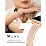 Rose Gold Slim Watch Bands For Women Compatible With Apple Watch 38Mm 40Mm 41Mm 42Mm (S10) Jewelry Dressy Bracelet Metal Strap Adjustable For Iwatch Series 10/9/8/7/6/5/4/3/2/1/Se