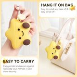 AirPods 4 Case 2024, Star Shape Silicone Case in Yellow