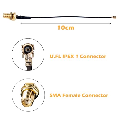 915Mhz Lora Antenna 5Dbi Gain Sma Male Omni-Directional Antenna With U.Fl To Sma Connector For Meshtastic Devices Lora Board (1Pcs)