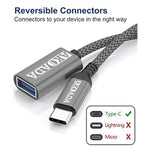 Usb C To Usb 3.0 Adapter (6.6Ft),Usb Type C Male To Usb 3.0 Female Otg Cable Thunderbolt3 To Usb Adapter Compatible With Iphone 16 Pro Max/16 Plus/16/15, Ipad Macbook Pro/Air 2023, Galaxy S24/S23/S22