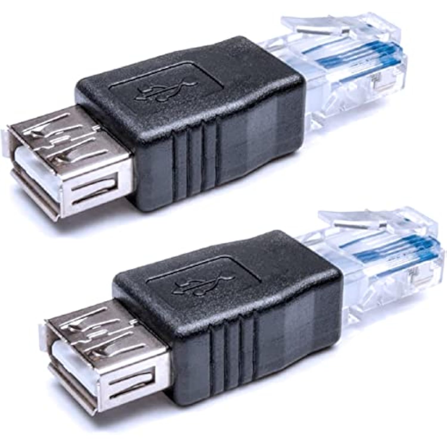 Ethernet To Usb Adapter, 2 Pcs Usb To Ethernet Adapter, Rj45 Ethernet Male To