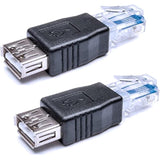 Ethernet To Usb Adapter, 2 Pcs Usb To Ethernet Adapter, Rj45 Ethernet Male To