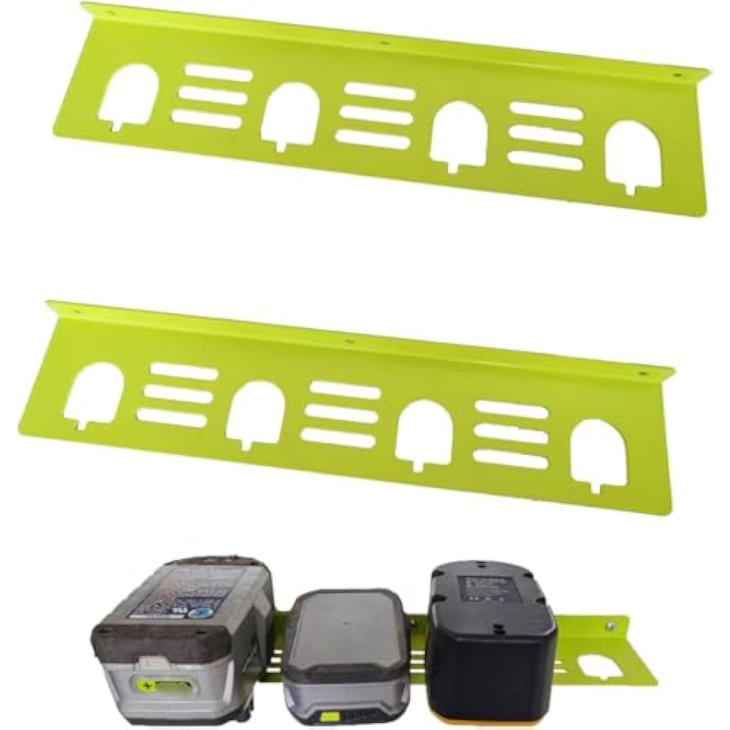 2-Pack 4-Slot Metal Battery Holder for Ryobi 18V One+ Ni-Mh & Li-Ion