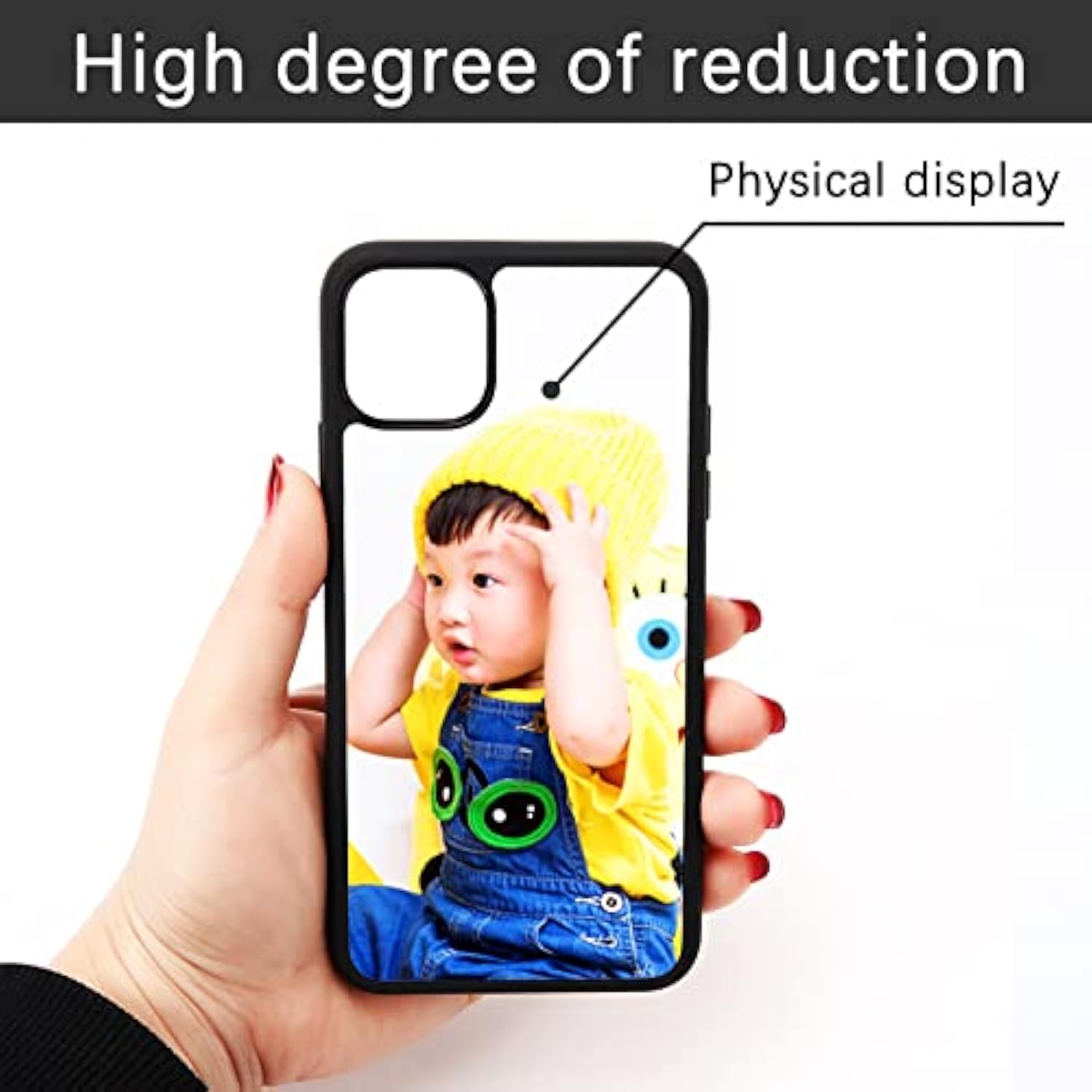 5Pcs Sublimation Blanks Phone Case For Iphone 14 Pro Max 6.7 Inch Full Body Protection Shockproof Black Customized Cover Printable Case For Diy