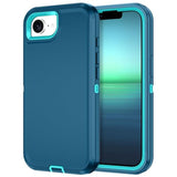 For Iphone 16E Case Shockproof Dust/Drop Proof 3-Layer Full Body Protection [Without Screen Protector] Rugged Heavy Duty Cover Case For Apple Iphone 16E 6.1" 2025,Turquoise