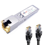 10Gb Sfp+ Module In Rj45 Port, 10Gb Sfp+ Module 10Gbase-T-30M With 3M Cat8 Network Cable