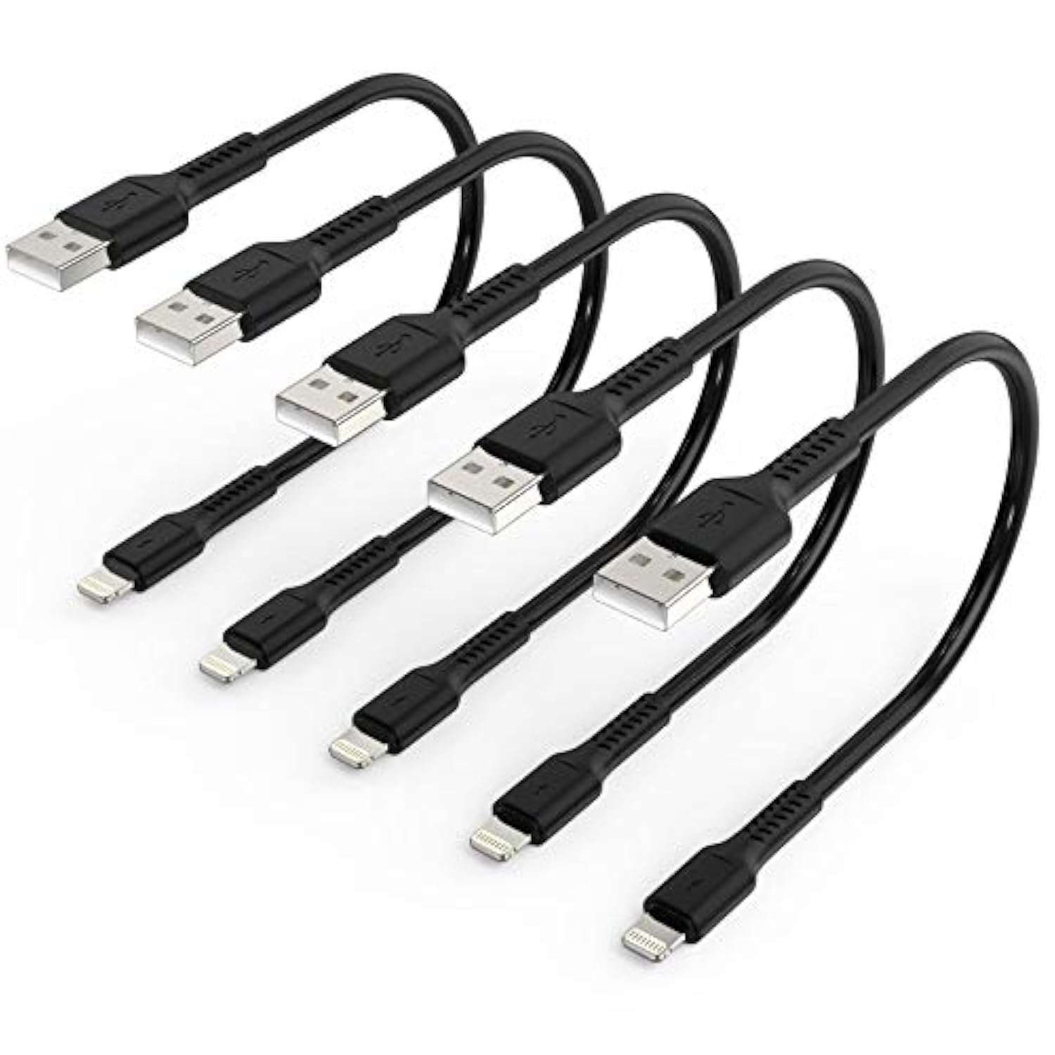 6 Inch Iphone Charge Cable Short, 0.5Ft 5Pack Usb To Lightning Cord For Fast Charging Stations Compatible With Apple Iphone 12 11 Pro Max Xs 8 7 6 5 Plus, Ipad Air/Mini