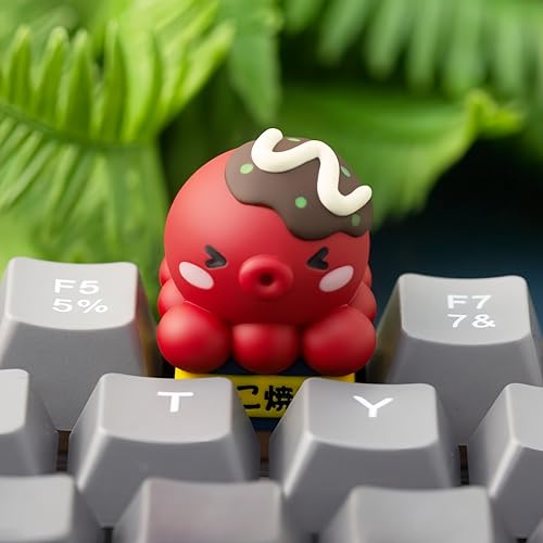 Artisan Keycaps Cute Takoyaki Shaped Kawaii Keycaps Resin Handmade Single Replace Key For Esc Key Mechanical Keyboard