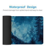 Moon Wolf Gaming Mouse Pad Desk Pad Wolf Howling Nature Wild Animal Woodland Mousepad Xl Large Gaming Mouse Pad Laptop Keyboard Mat Desk Pad Office Home Decor For Women Girl 31.5"X11.8"