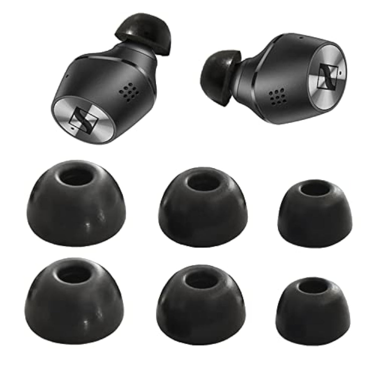 Foam Ear Tips For Sennheiser Momentum True Wireless2 Replacement Tips Sennheiser Earbuds Momentum Cx400Bt Cx True Wireless Fit Case 3 Pairs Lms Black