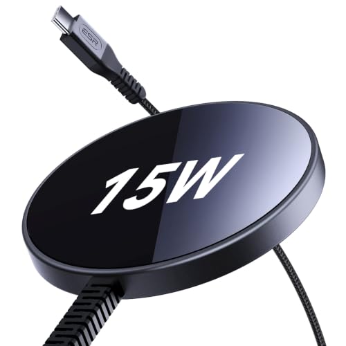 ESR for Magsafe Charger, 15W Wireless Charger, Magsafe Charger for iPhone 15 Pro Max/15 Pro/15 Plus/15/14/13/12, AirPods 4/3/Pro/Pro 2,Galaxy S25