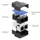 Rj45 Network Splitter Adapter, Rj45 1 To 2 Port Dual Female Socket Ethernet Co