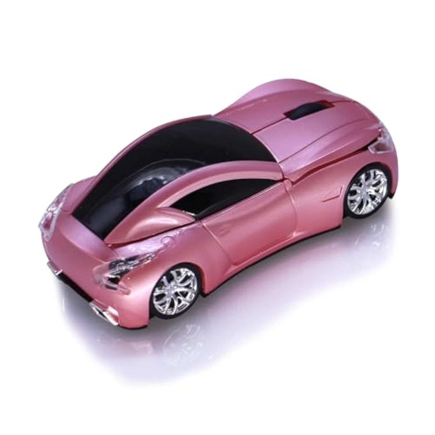 Wireless Sports Car Mouse, Wireless Desktop Laptop Computer Mouse 2.4Ghz Optical Mice For Yfnd (Pink)
