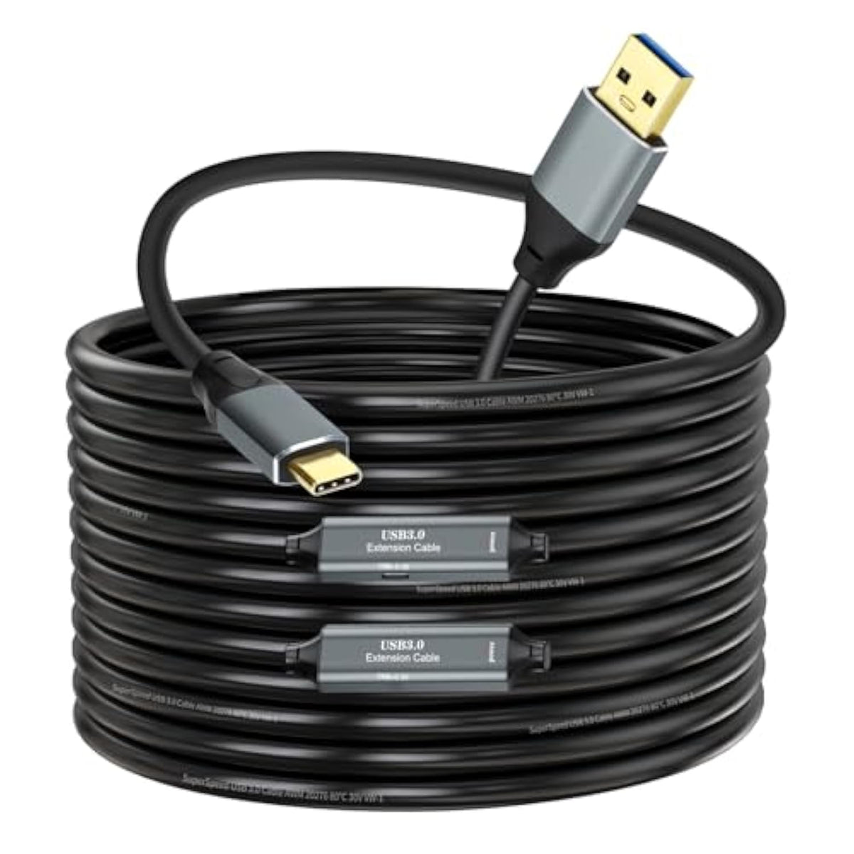 Usb 3.0 A To C Cable 50Ft, 5Gbps Super Speed Usb 3.0 Cable Compatible With Vr,Xbox,Laptop,Camera,Docking Station,Ssd And More