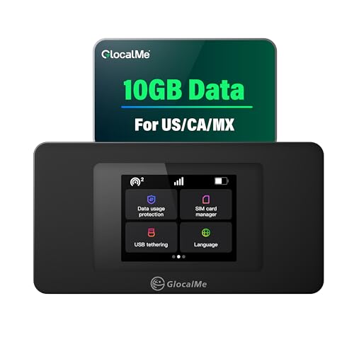 Duoturbo 4G Lte Mobile Hotspot Device With Global 1.1Gb Data 90Days, Portable Wifi Hotspot For Travel In 200+ Countries/Regions, Simfree And Dual Modem, 10 Devices Connected(Black)