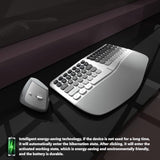 Ergonomic Wireless Keyboard And Mouse Set Creamy Wireless Keyboard Silent Mice Set With Wrist Rest For Computer, Laptop, Pc, Mac, Windows