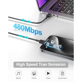 2-Pack 25W Type C Fast Charger with 6FT Cable for Galaxy S24/S23 & iPhone 15