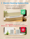 Matter Smart Thermostat For Electric Baseboard Heater, Works With Alexa, Homekit, Google, Smartthings, Programmable Wifi Thermostat For House, Energy Saving, App & Voice Control For Smart Home